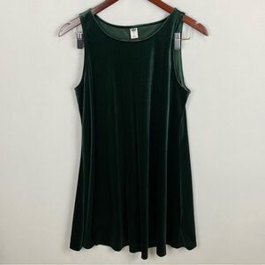 NWT Old Navy Velvet Green Sleeveless Shift Dress
